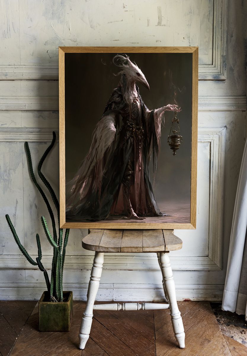 Plague Bird Ritual Poster. room preview
