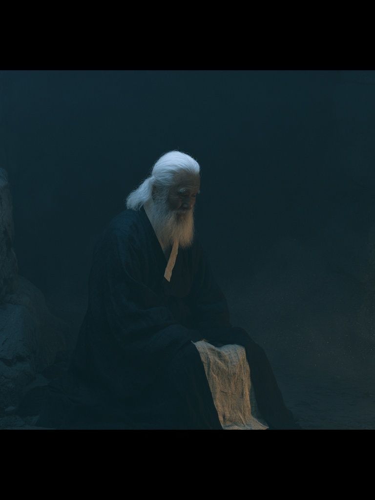 Mystic Elder in Cave Poster. poster detail