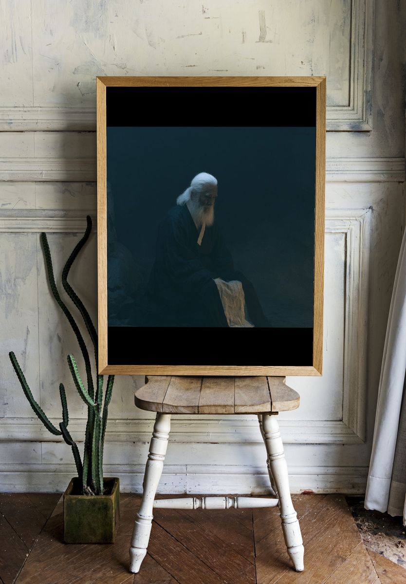 Mystic Elder in Cave Poster. room preview