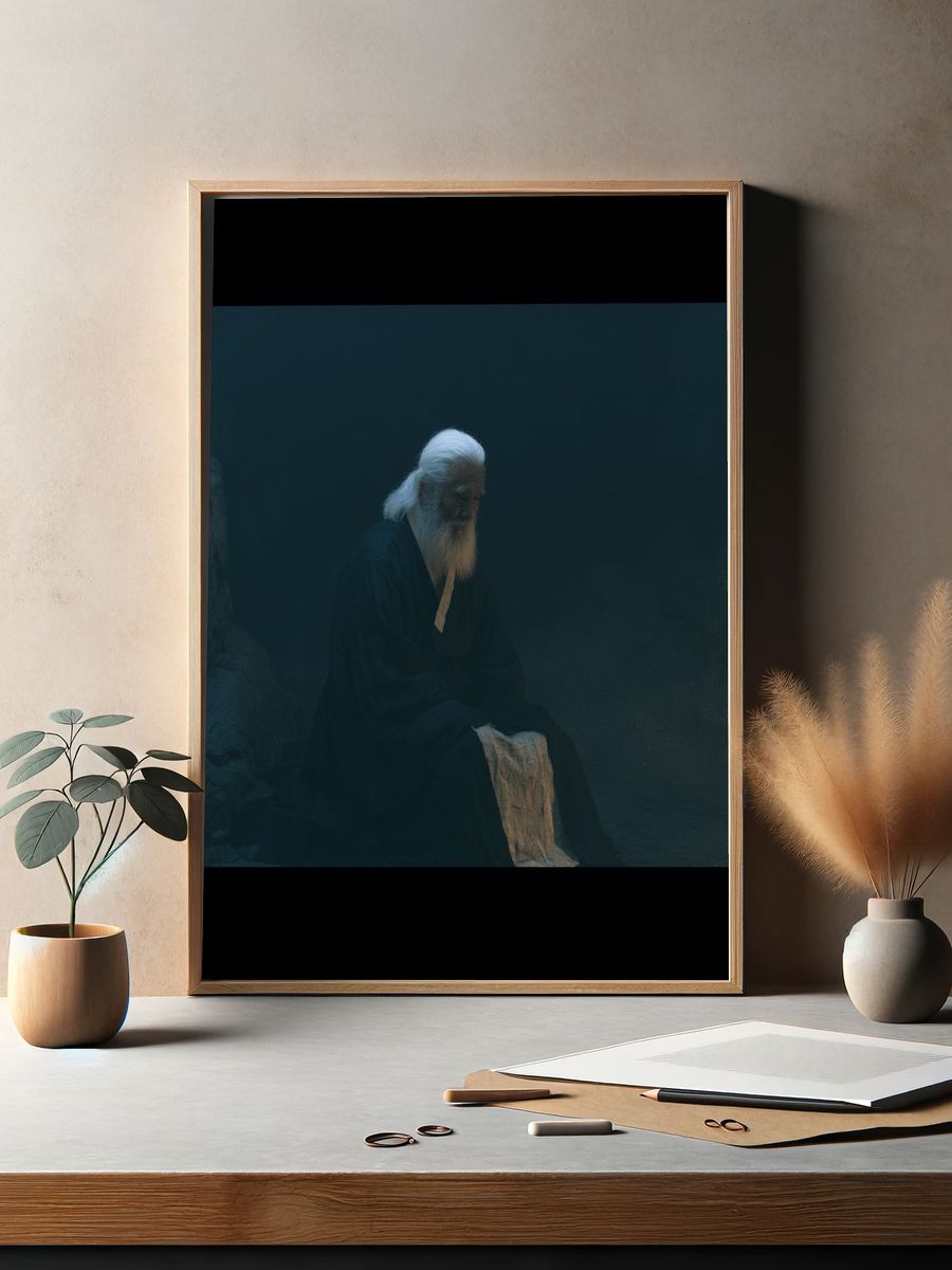 Mystic Elder in Cave Poster. — room view 2