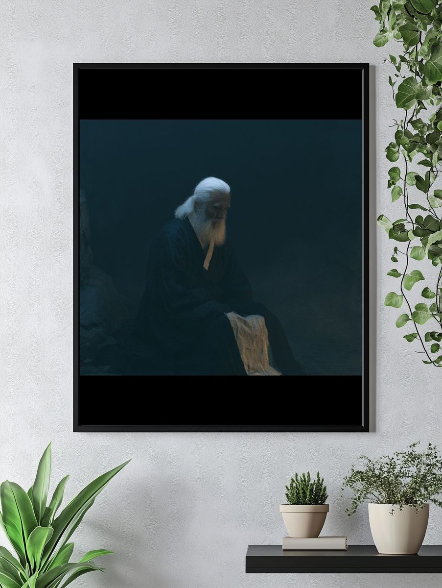 Mystic Elder in Cave Poster. — room view 4