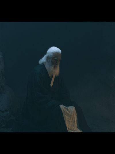Mystic Elder in Cave Poster.