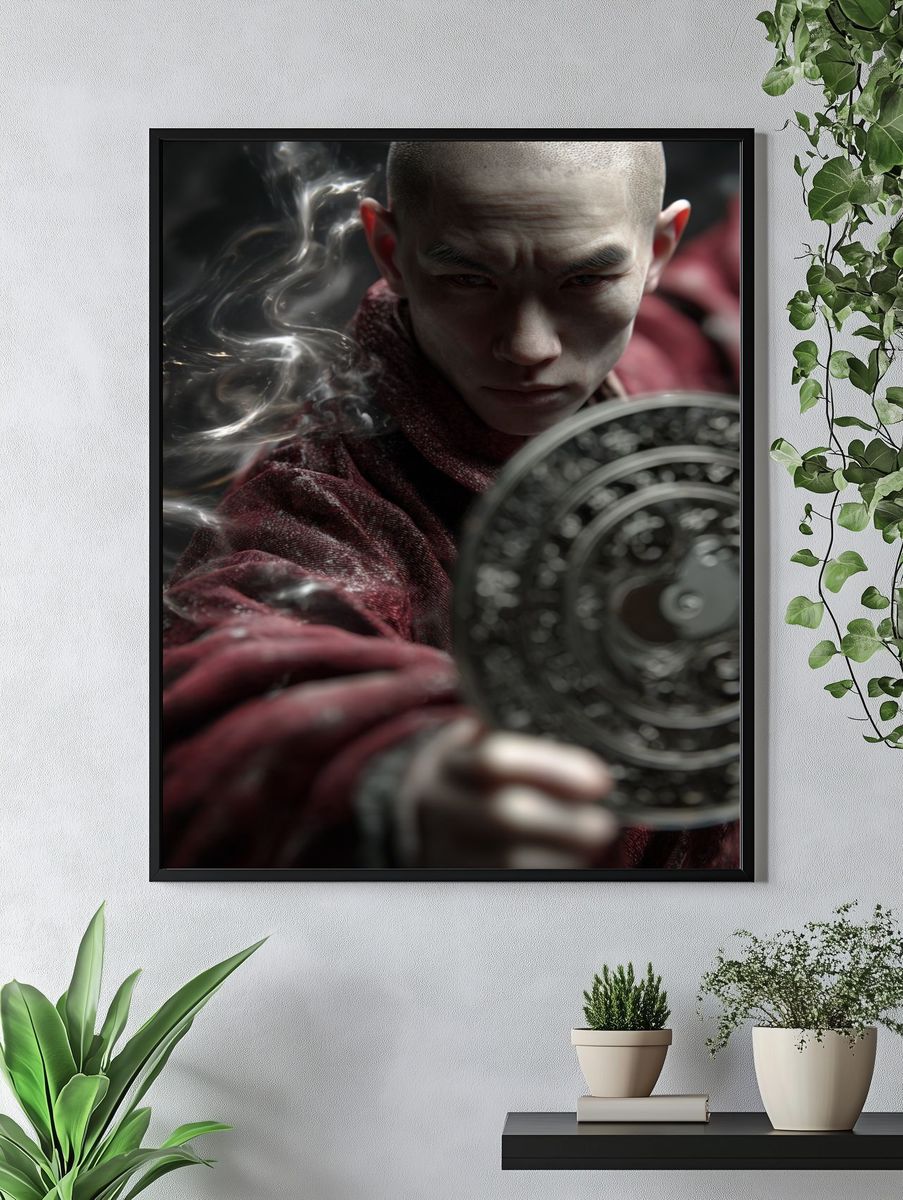 Mystic Monk Portrait Print. — room view 4