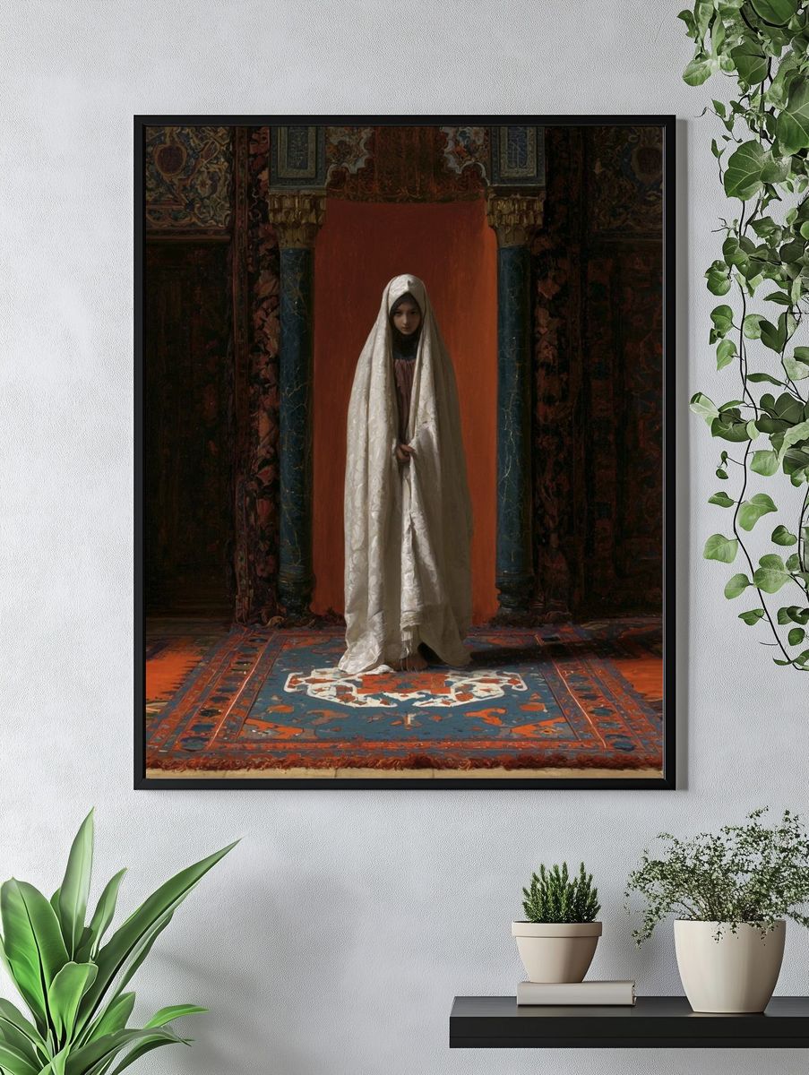 Veiled Figure in Ornate Interior Print. — room view 4