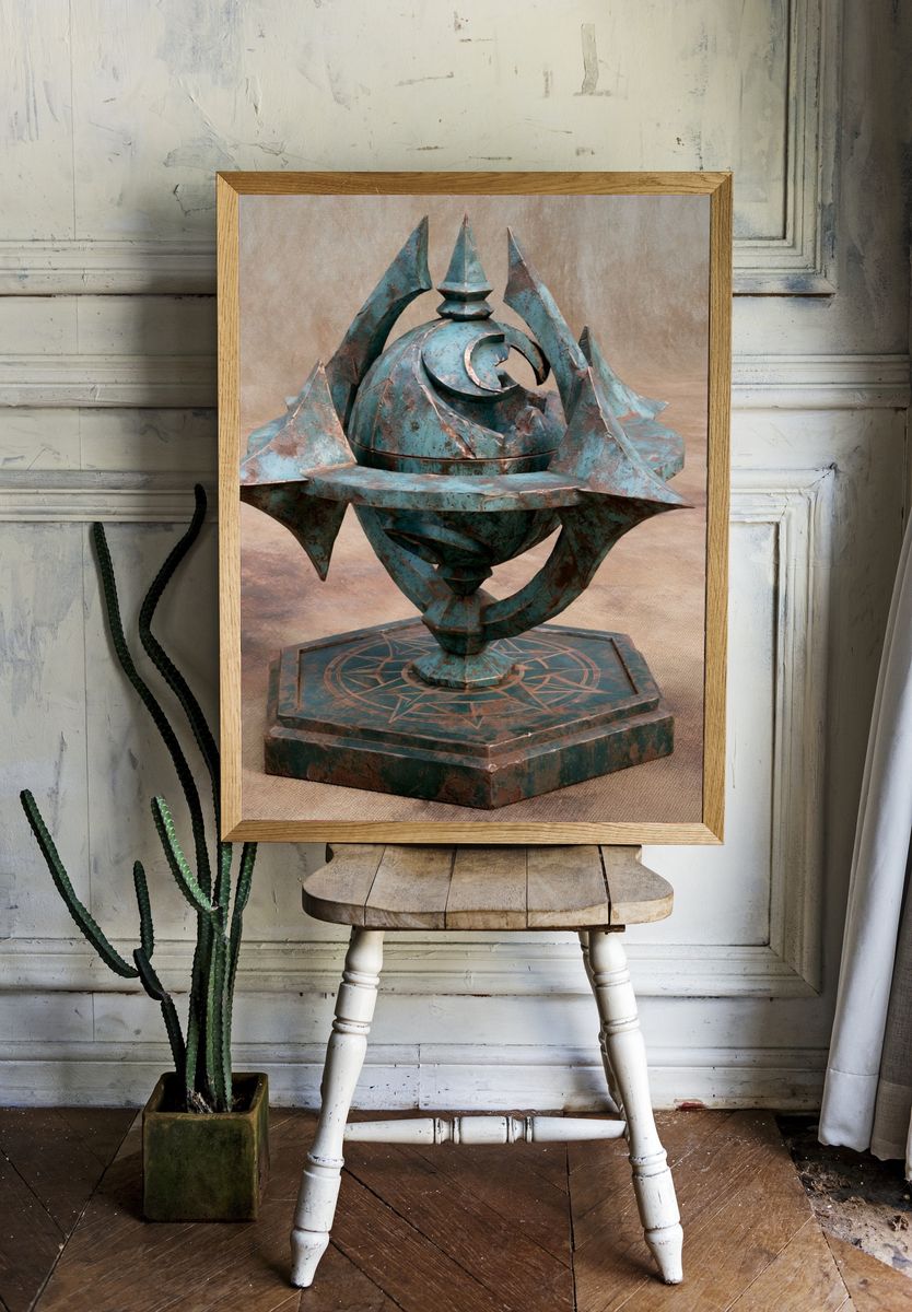 Cosmic Vision Portrait Print. room preview