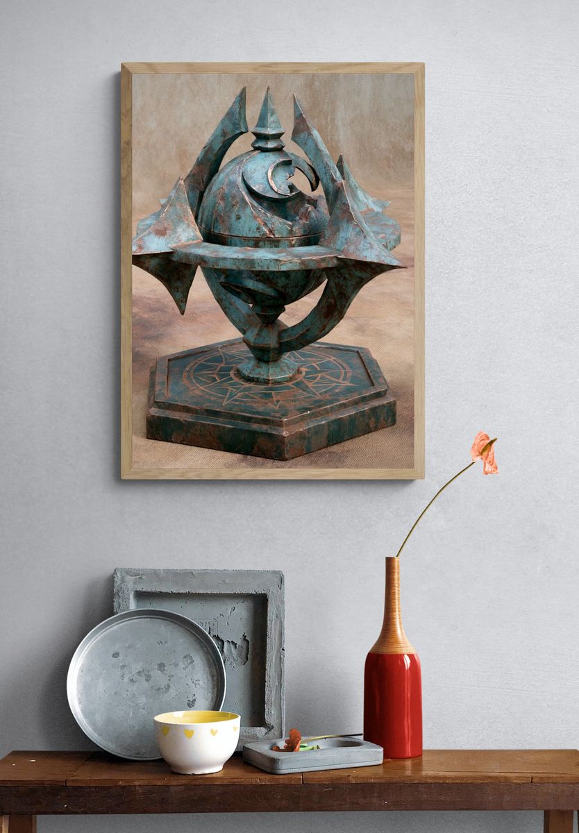 Cosmic Vision Portrait Print. — room view 3
