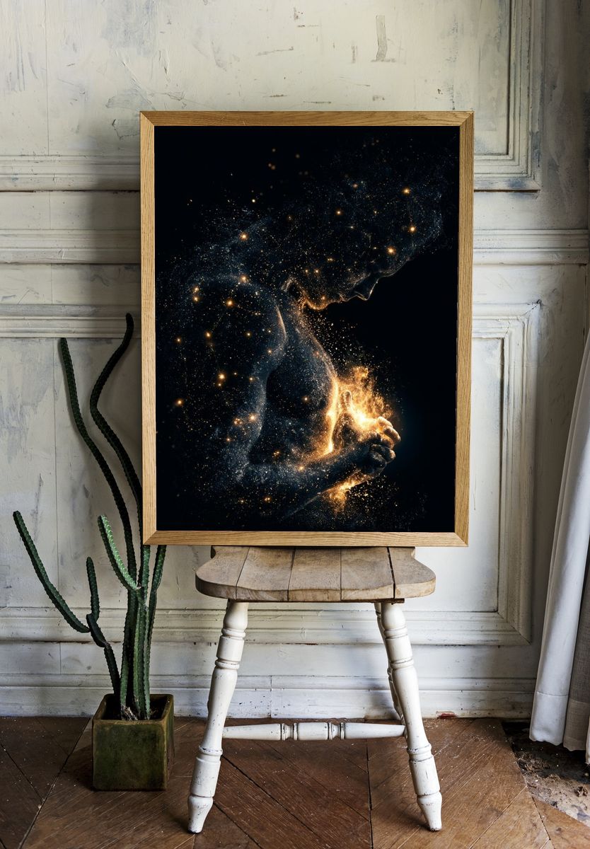 Cosmic Figure Fine-Art Print. room preview