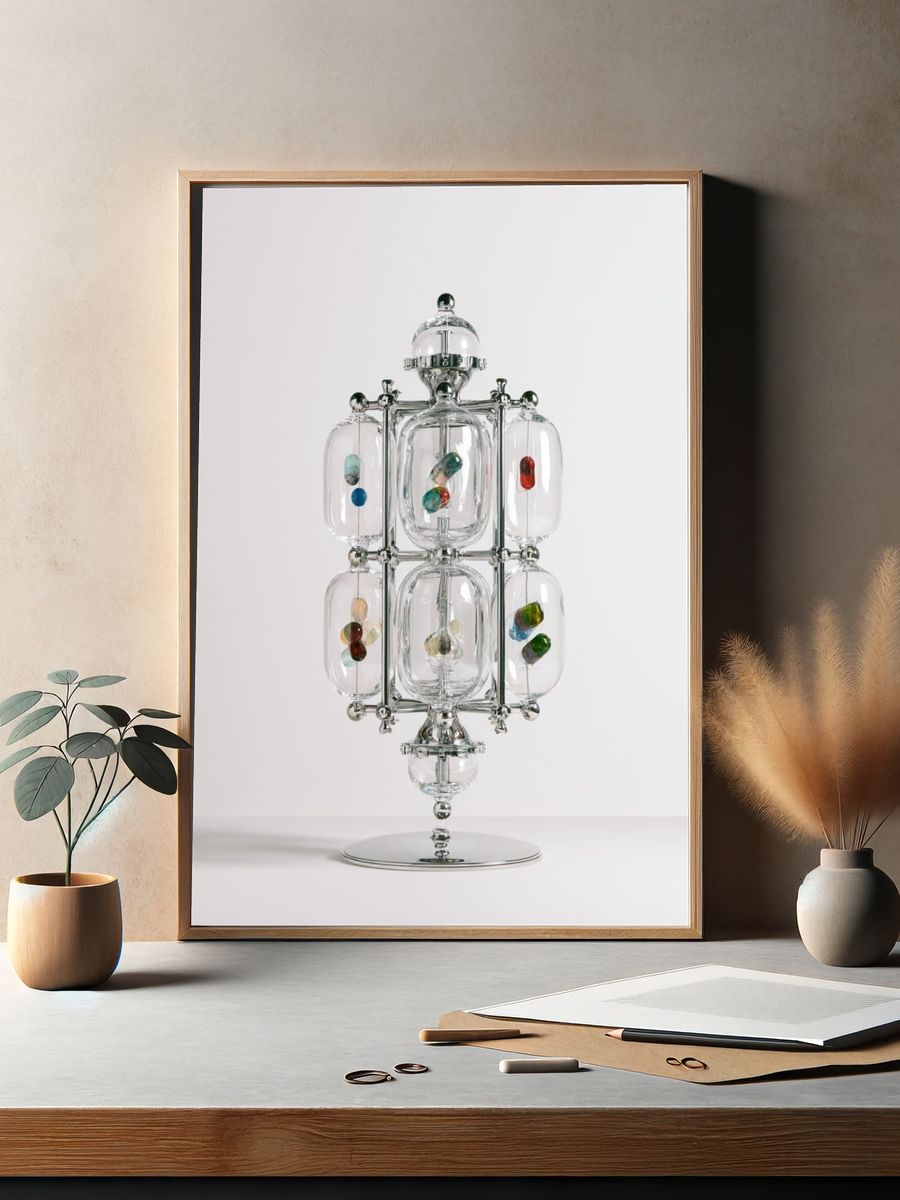 Glass Capsule Sculpture Poster. — room view 2