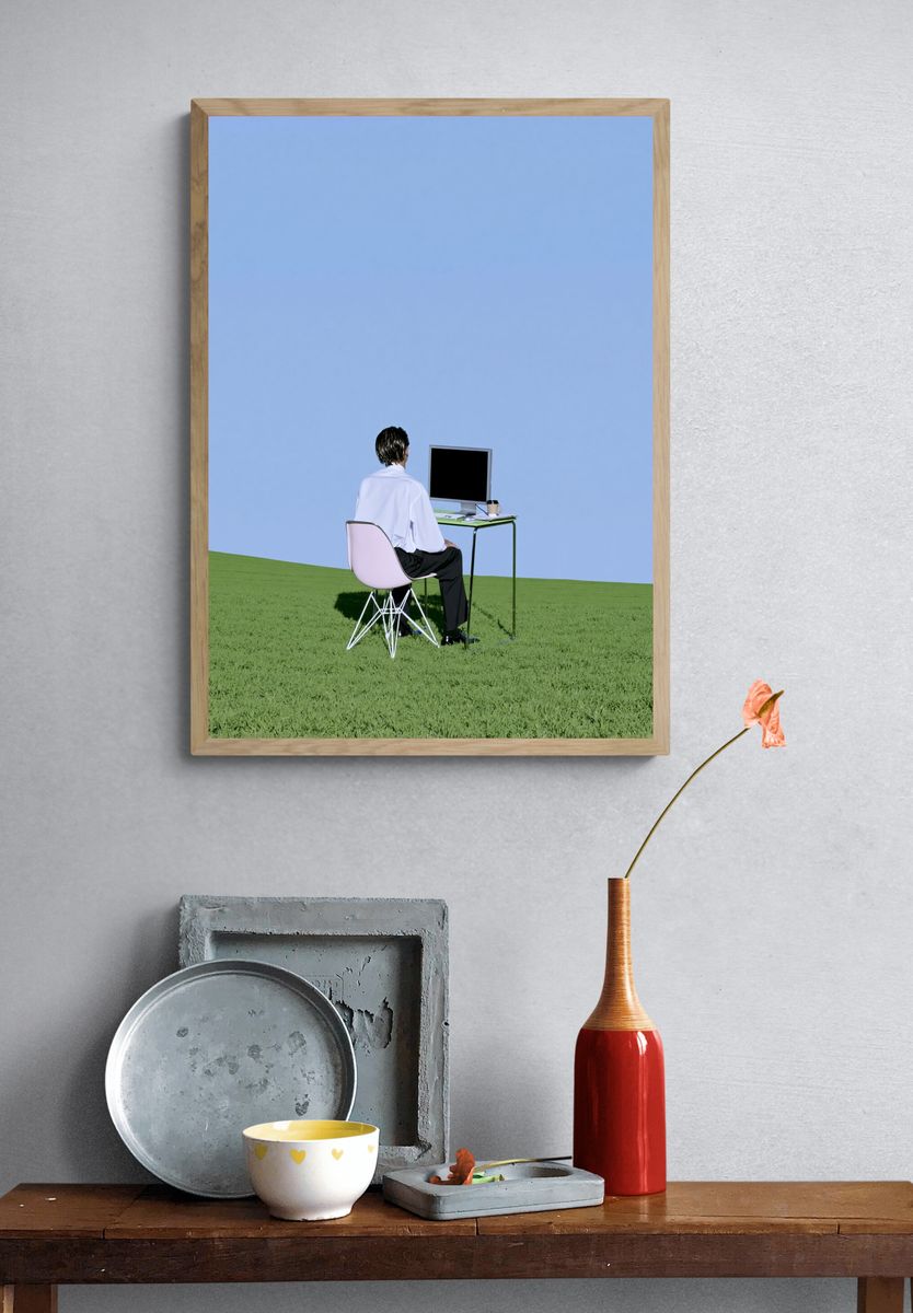 Solitary Office Landscape Print. — room view 3