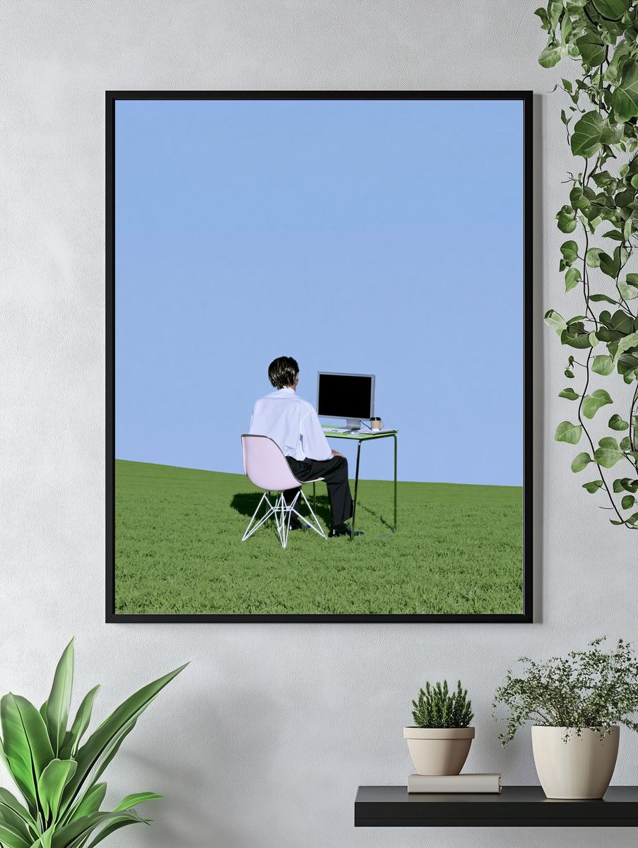 Solitary Office Landscape Print. — room view 4
