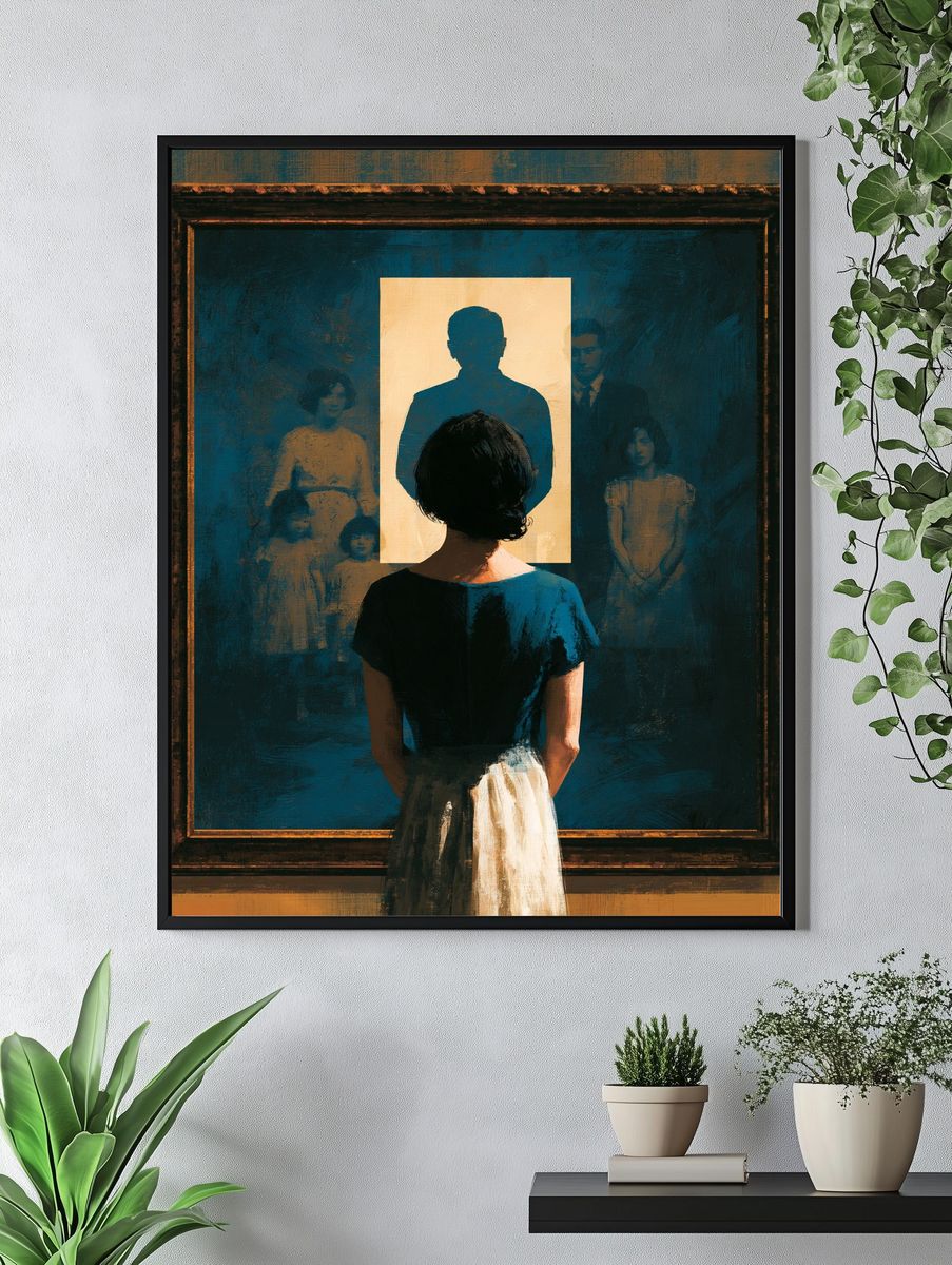 Museum Reflection Portrait Print. — room view 4