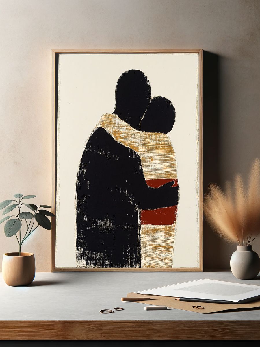 Embrace Silhouette Fine-Art Print. — room view 2