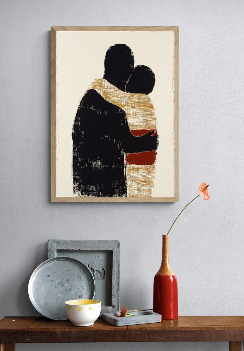 Embrace Silhouette Fine-Art Print. — room view 3
