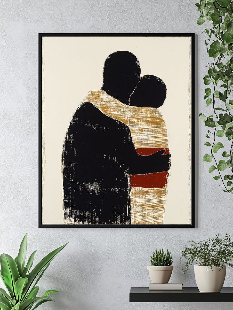 Embrace Silhouette Fine-Art Print. — room view 4