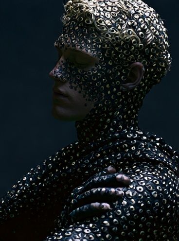 Surreal Metallic Portrait Print. poster — fine-art art