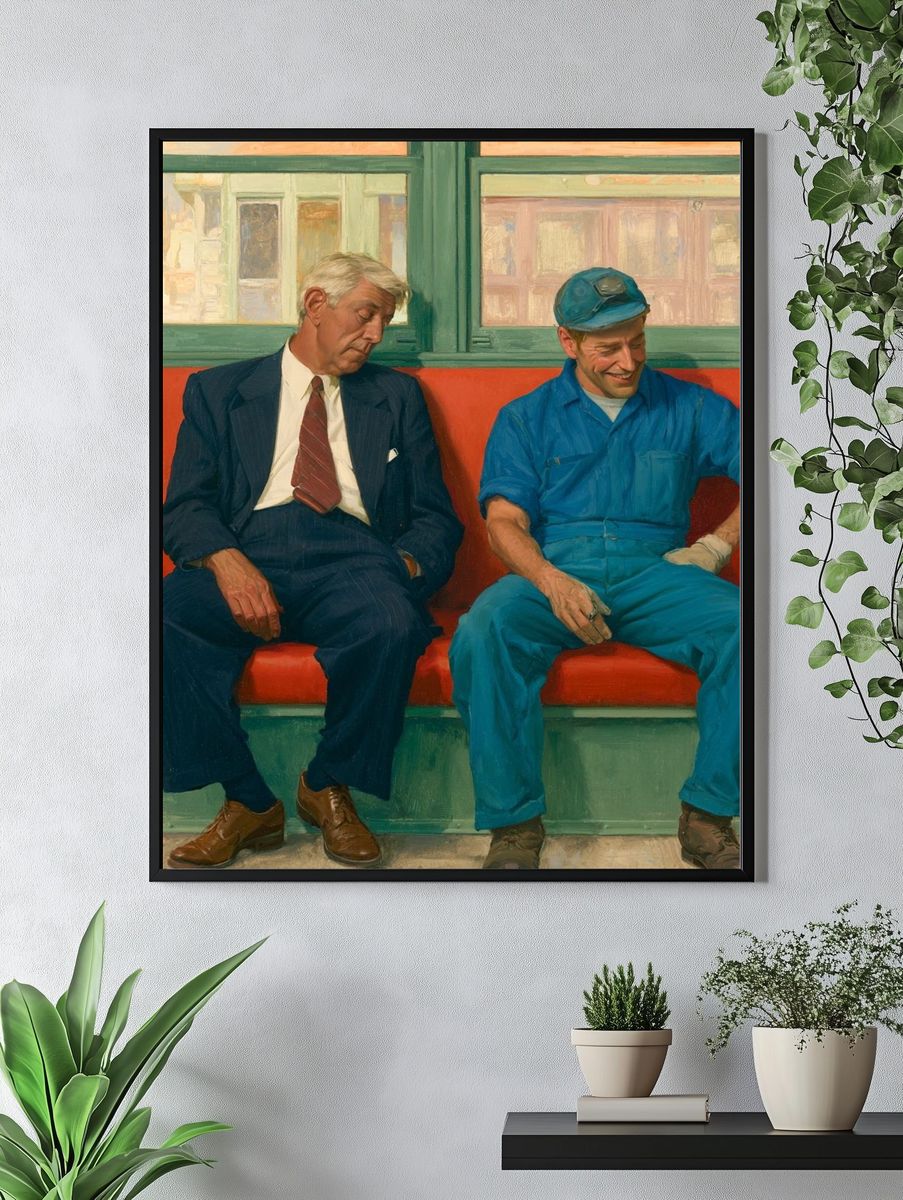 Subway Riders Fine-Art Poster. — room view 4
