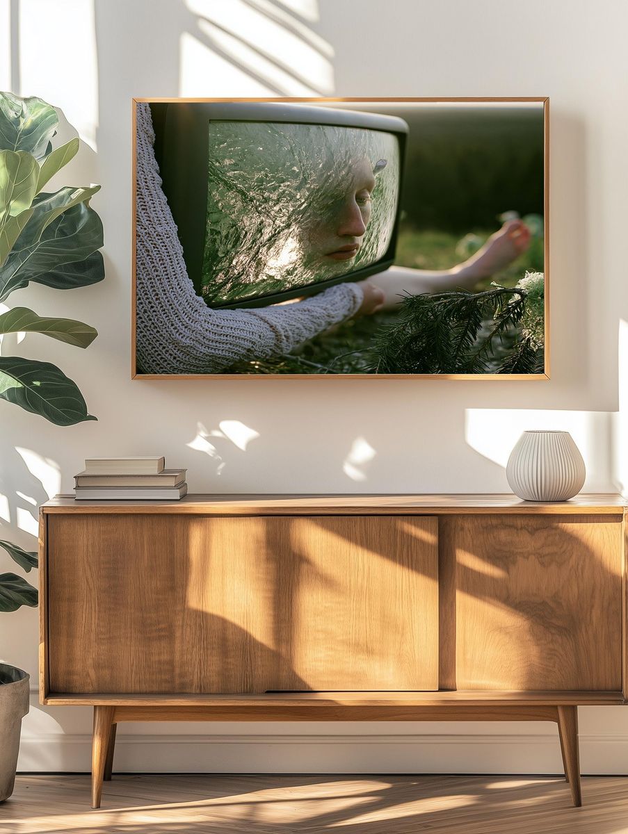 Surreal Mirror Portrait Print. — room view 3