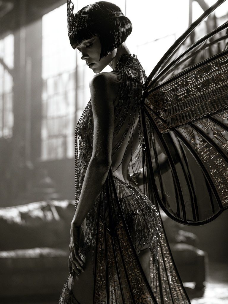 Art Deco Fairy Portrait Print. poster — fine-art art