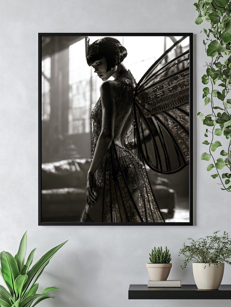 Art Deco Fairy Portrait Print. — room view 4