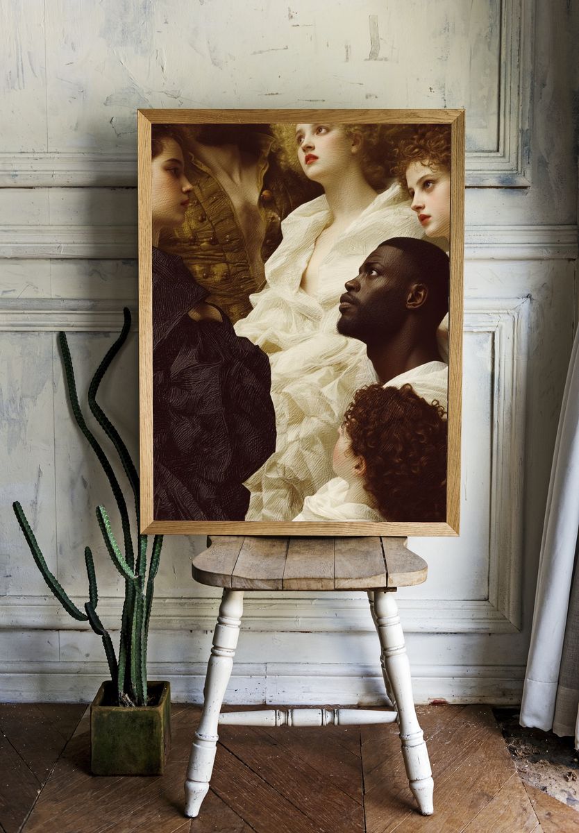 Baroque Portrait Study Print. room preview