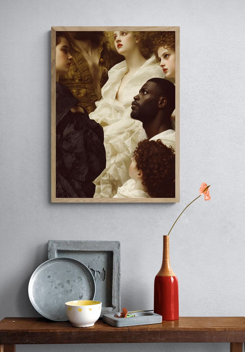 Baroque Portrait Study Print. — room view 3