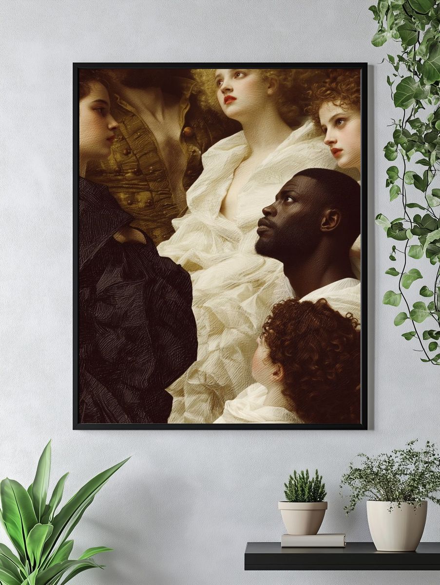 Baroque Portrait Study Print. — room view 4