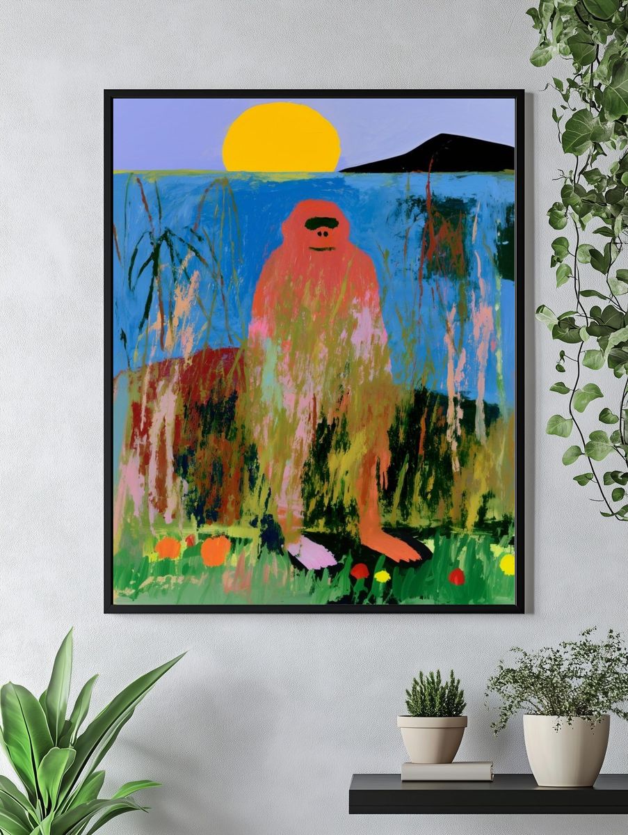 Abstract Figure Landscape Poster. — room view 4