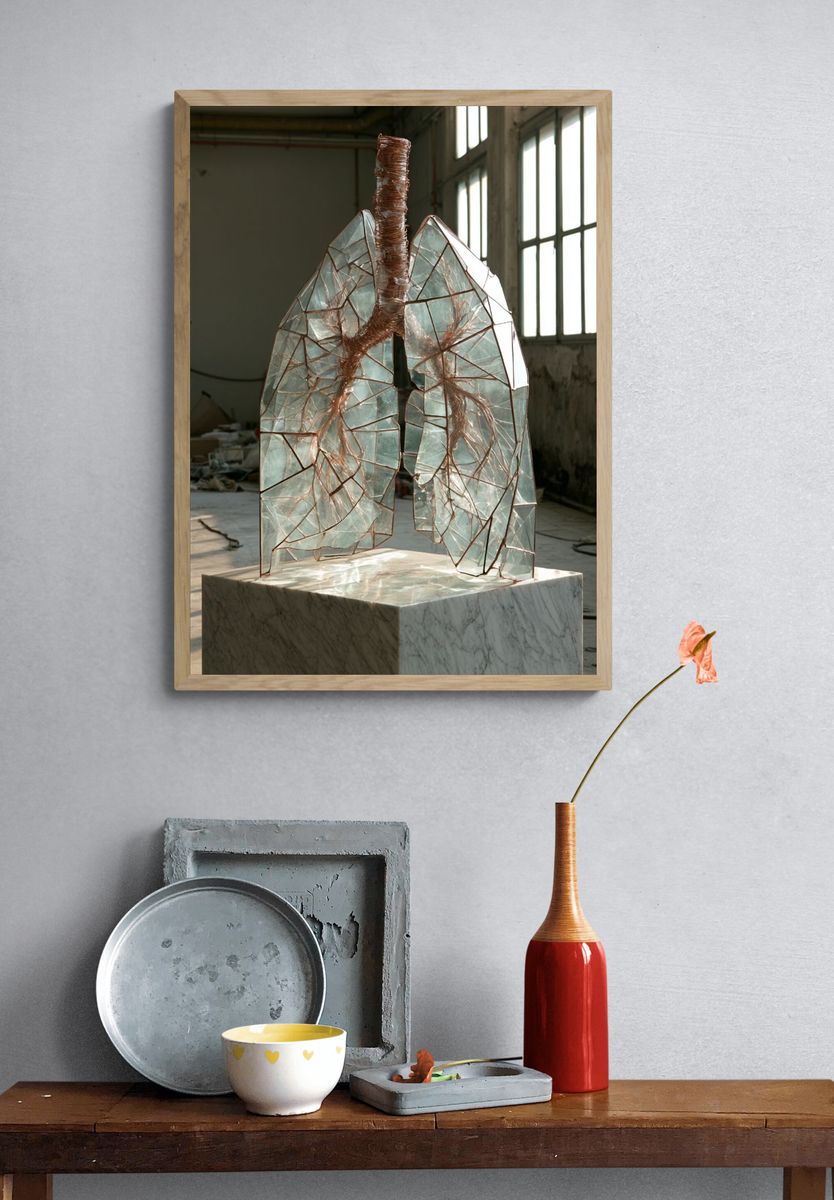 Glass Lung Sculpture Poster. — room view 3