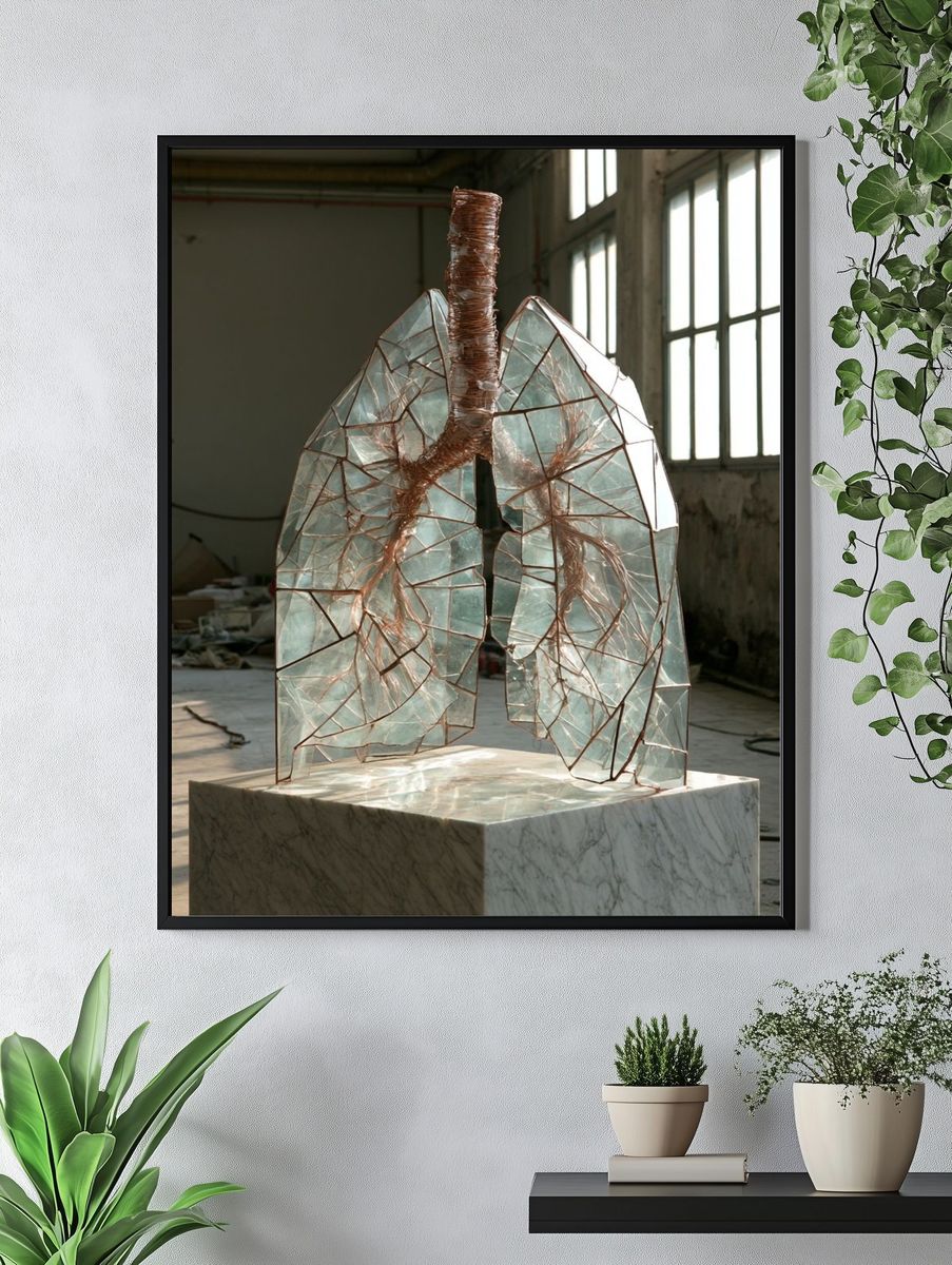 Glass Lung Sculpture Poster. — room view 4