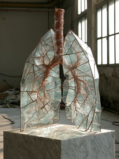 Glass Lung Sculpture Poster.
