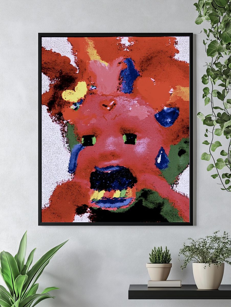 Abstract Bear Face Poster. — room view 4