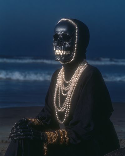 Pearl Skull Portrait Poster.
