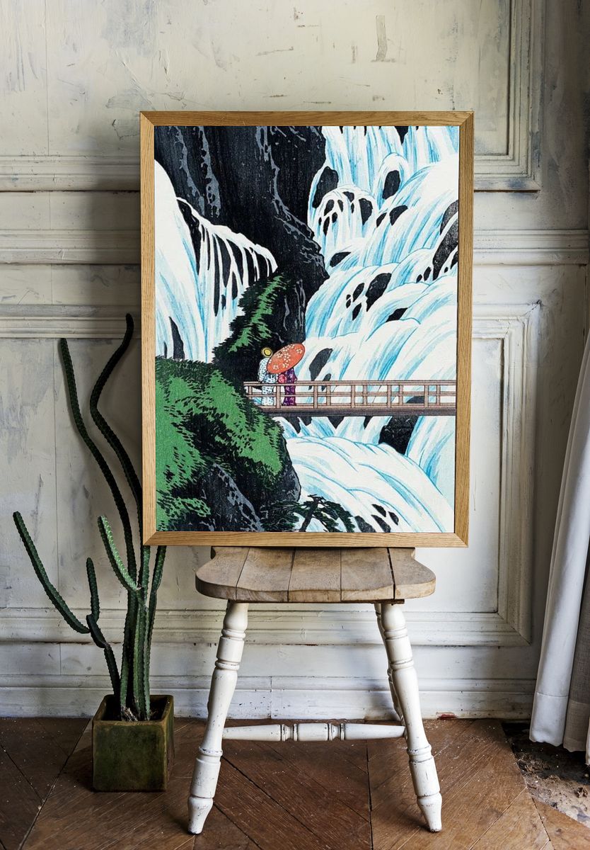 Shiragumo Waterfall Nikkō (1910) print. room preview