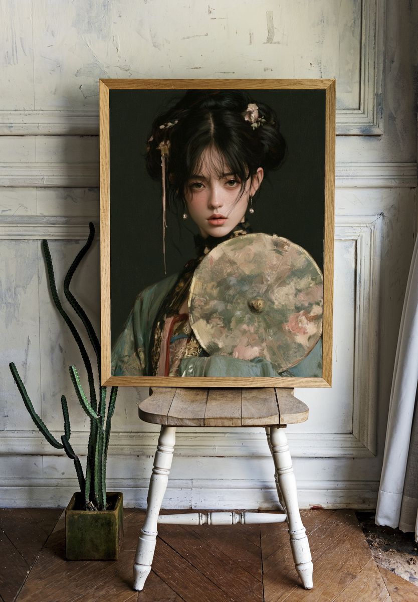Geisha Portrait Fine-Art Poster. room preview