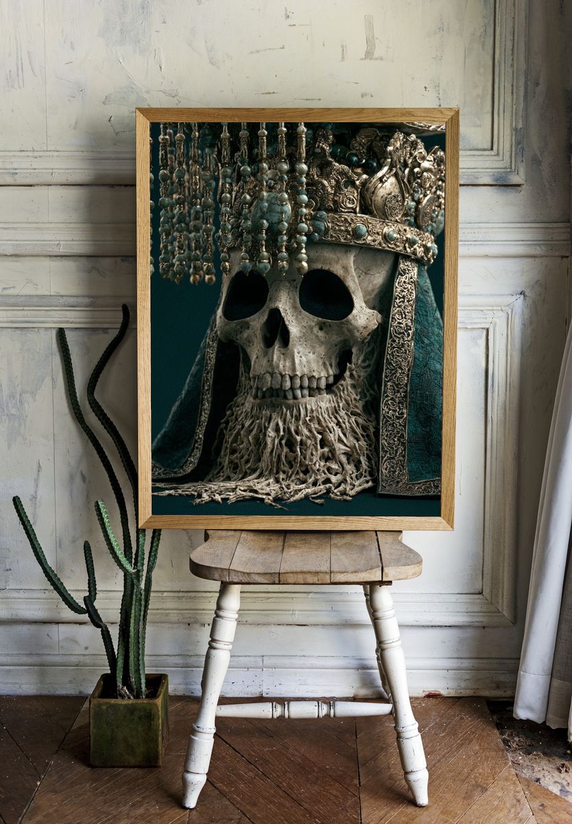 Ornate Skull Crown Poster. — room view 1
