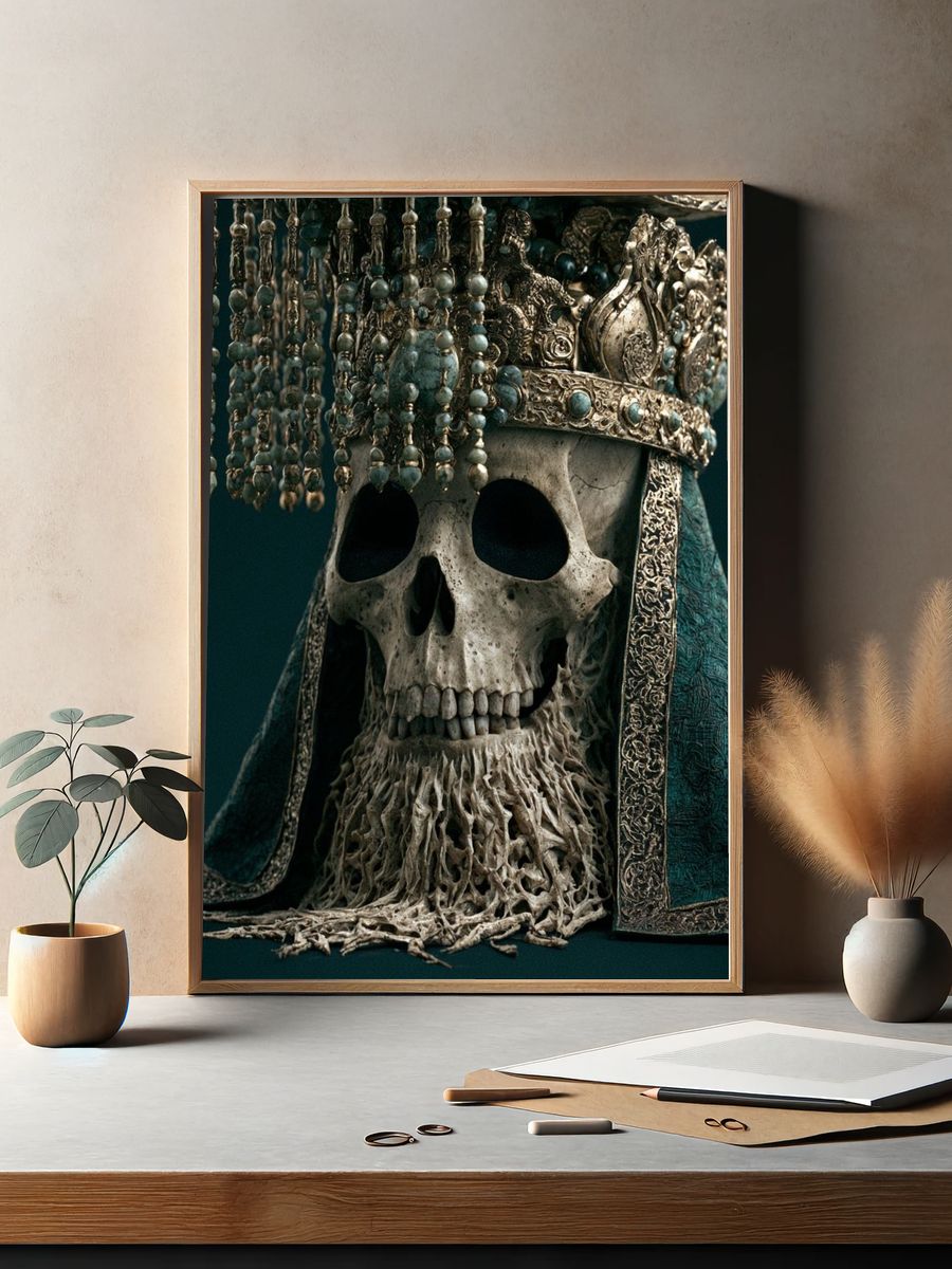 Ornate Skull Crown Poster. — room view 2