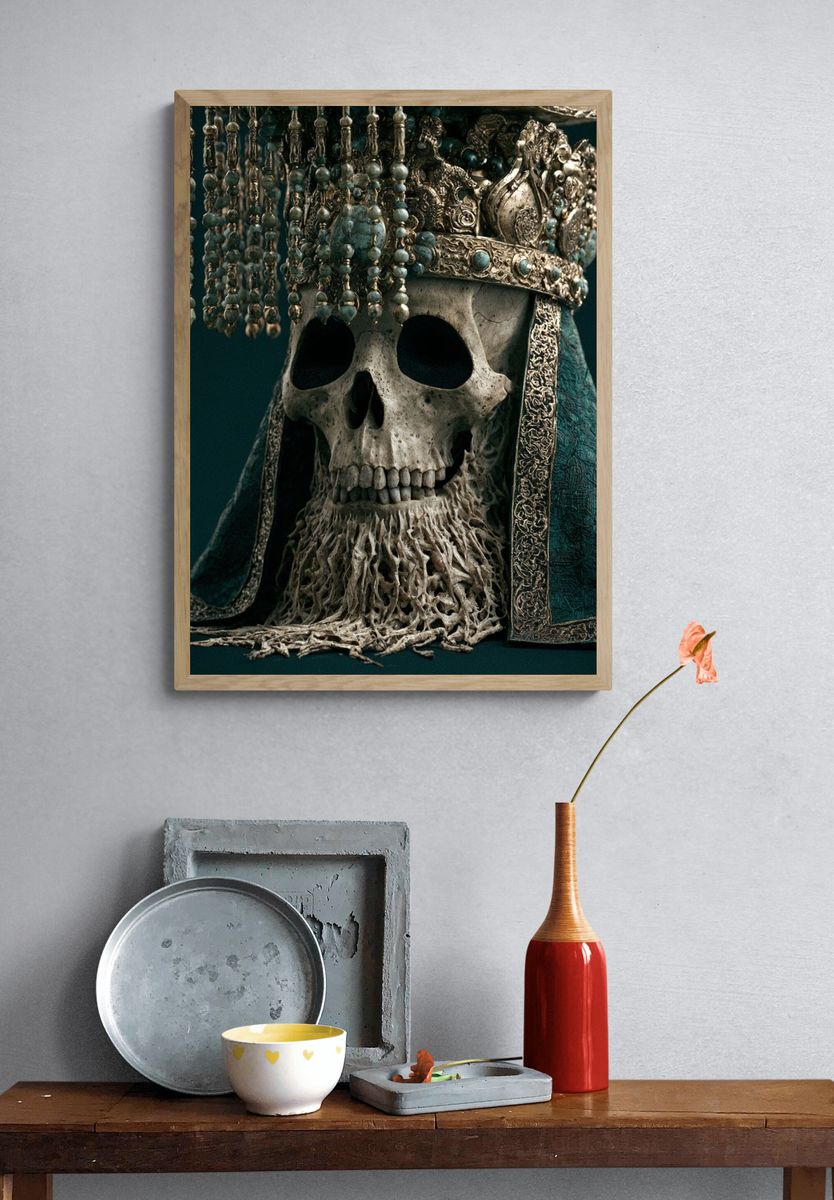 Ornate Skull Crown Poster. — room view 3