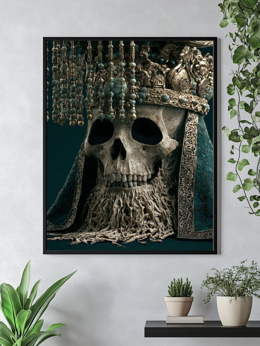Ornate Skull Crown Poster. — room view 4