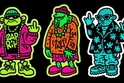 Neon Graffiti Characters Poster.