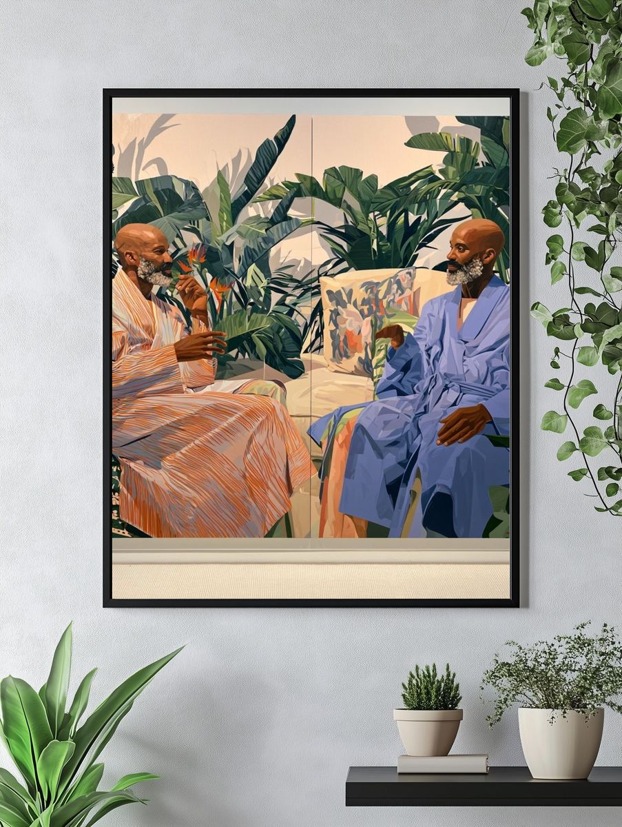 Tropical Conversation Fine-Art Poster. — room view 4