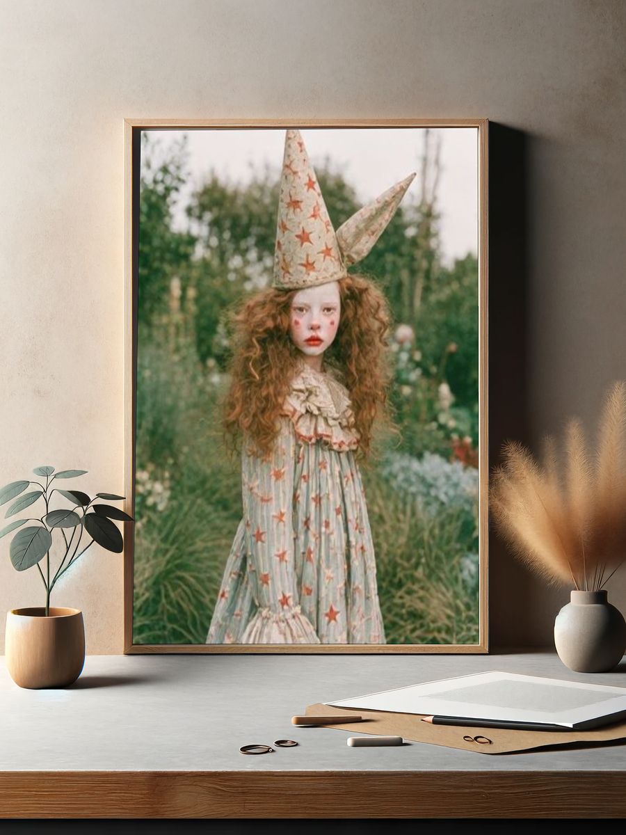 Whimsical Garden Portrait Poster. — room view 2