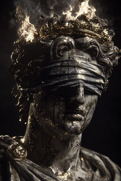 Blindfolded Marble Goddess Poster.