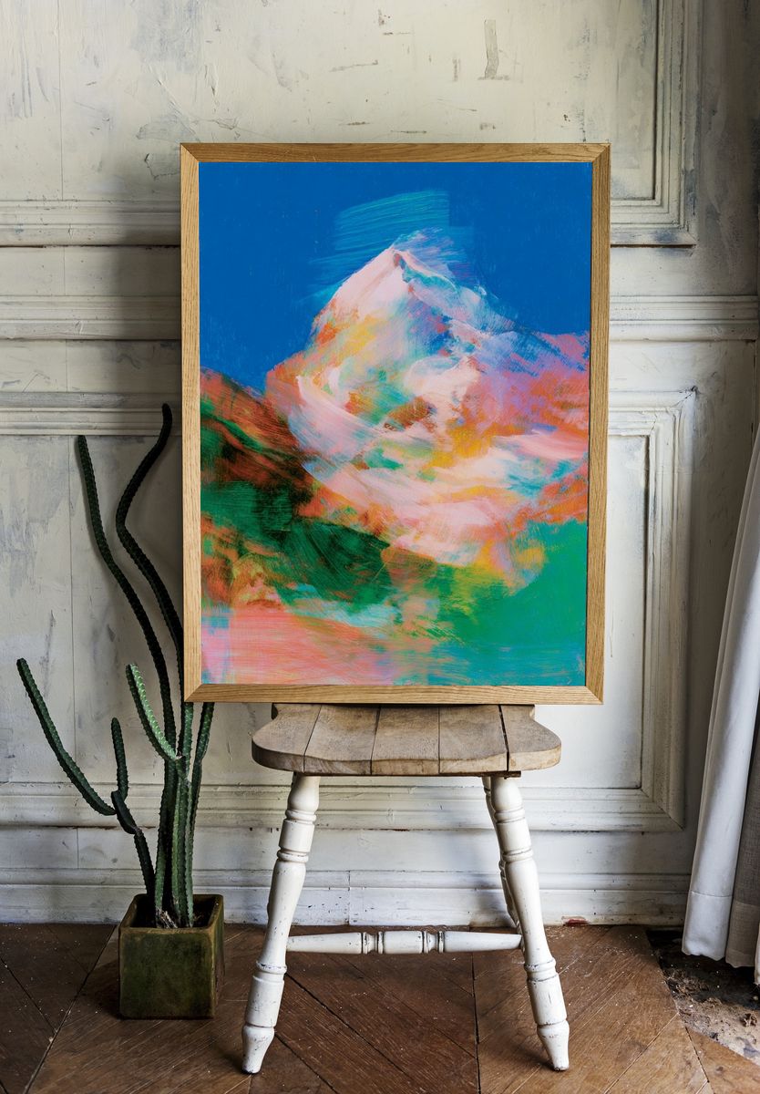 Colorful Mountain Abstract Poster. room preview