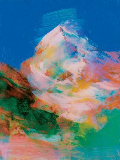 Colorful Mountain Abstract Poster.