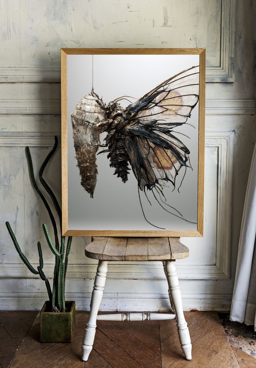Mechanical Moth Abstract Print. room preview