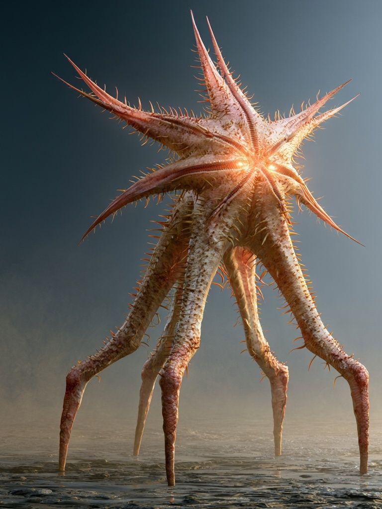 Surreal Sea Star Print. poster detail