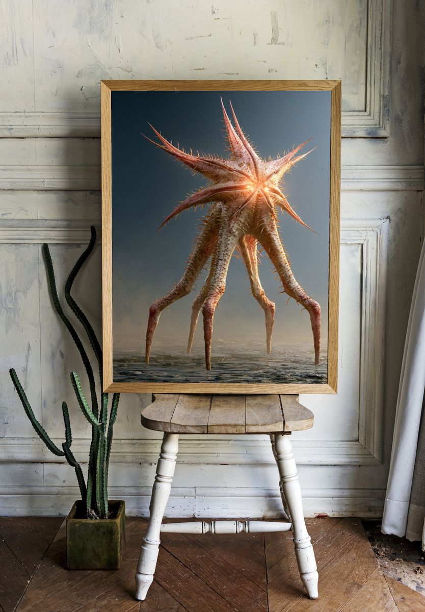 Surreal Sea Star Print. — room view 1