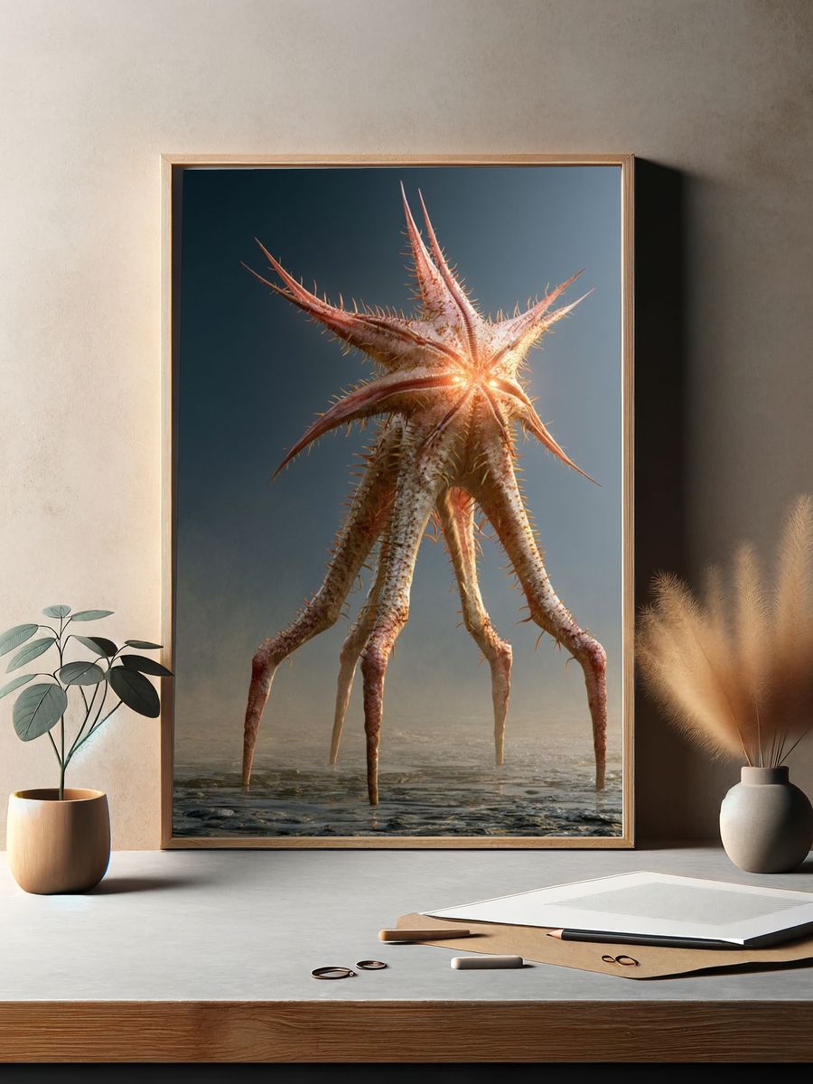 Surreal Sea Star Print. — room view 2
