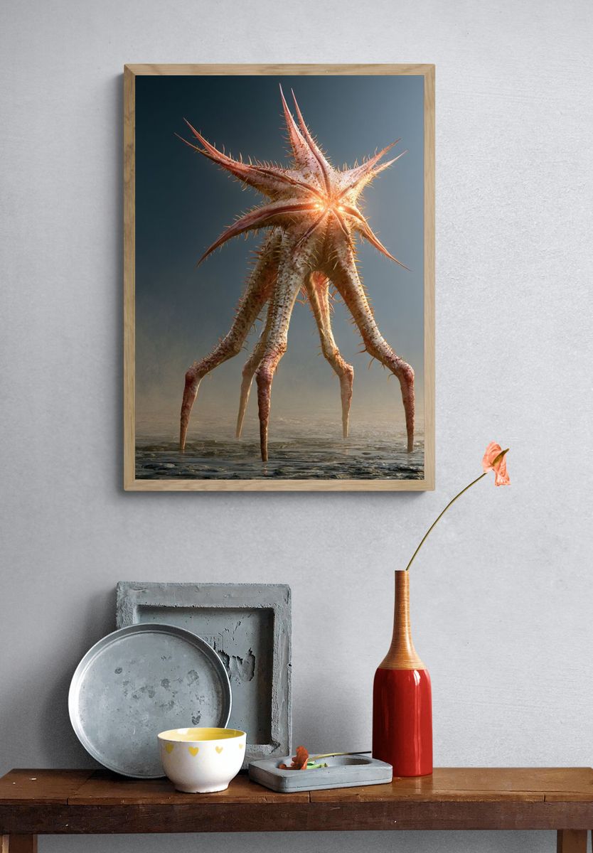 Surreal Sea Star Print. — room view 3