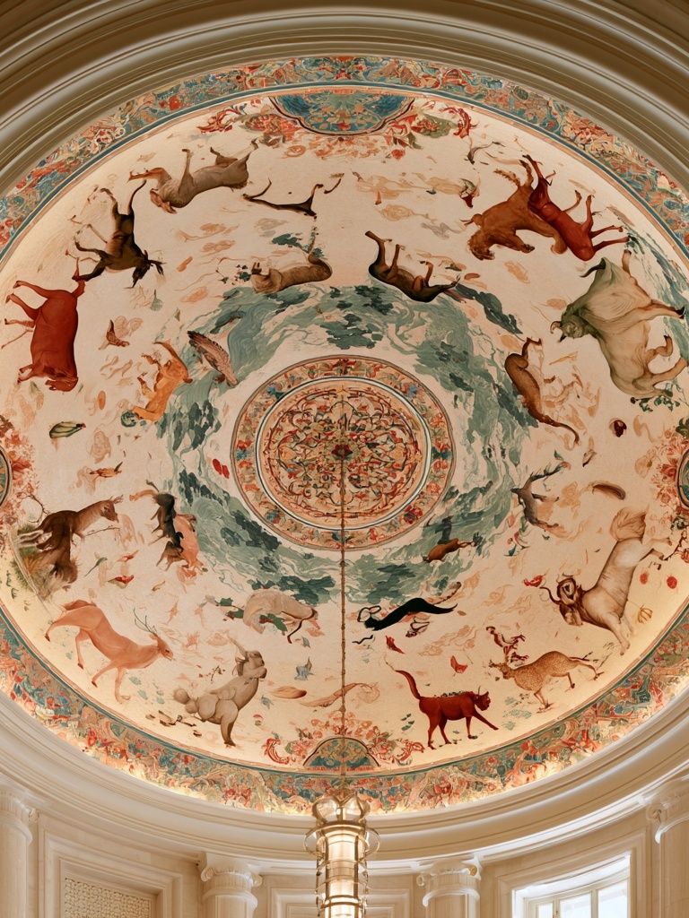 Baroque Ceiling Animals Fine-Art Poster. poster — fine-art art